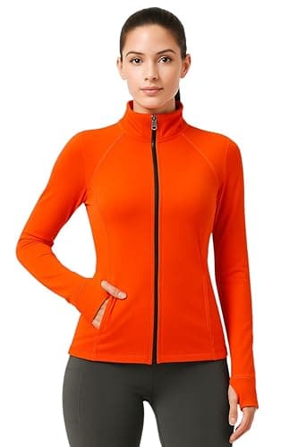 MEZA Dry Fit Sweatshirts for Girls and Women Soft Stretch Long Sleeve Gym Walking Everyday T-Shirt with Zipper