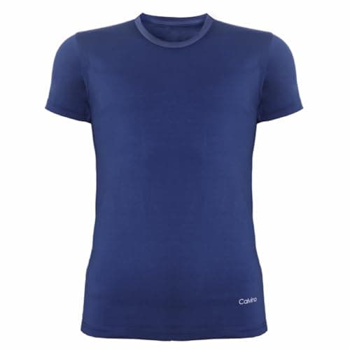 Calvino Mens Round Neck Half Sleeves Undershirt Slim Fit Base Layer Top (pack of 1) Shirt