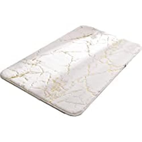 Bedroom Bathroom Rectangle Non-Slip Rug (Brown, 50x80cm) (white)