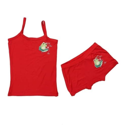 Girls Set Of Top & HotShort - RED - Coordinated outfit