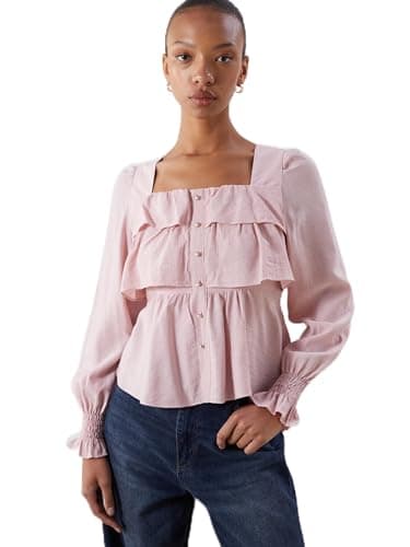 LC WAIKIKI Woman Square Collar Textured Blouse
