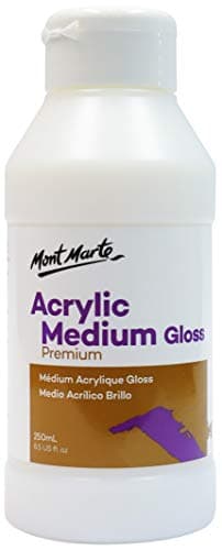 Mont Marte Premium Acrylic Gloss Medium Shine 250 ml, White, 250.0 ml Paint