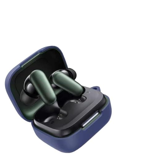 Silicone Protective Case With Keychain Clip compatible with Anker Soundcore R50i NC, Dark Blue Color Headphones