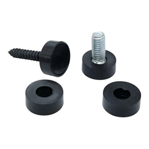 Set of 4 Car License Plate Screw Cover - Black - Car Nimra Screw Cover - Protection Against Rust and Weathering - Suitable for Most Cars License plate attachment