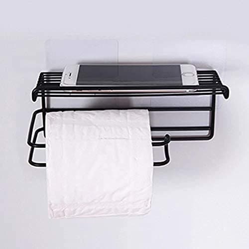 Killerzone Paper Towel Holders Wall Mounted Wrought Iron Free Punch Paper Roll Holder Bathroom Towel Household Rack for Bathroom Kitchen Garage Home Storage Hanger Toilet paper holder