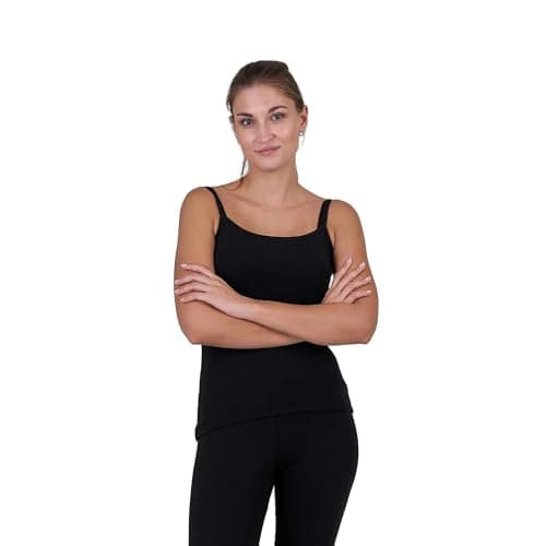 Dice Women's Basic Camisole Body Top, Slim Fit, Cotton Blend, Spaghetti Straps Shirt