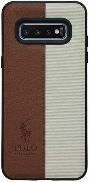 Soft Leather Back Case for Men Women (Compatible with Samsung S10) Classic Fashion Luxury Leather Back Case Durable Genuine Leather Lightweight Comfortable Soft Leather (Brown) Cellular phone case