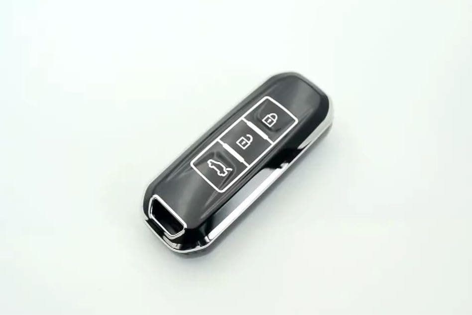 Ushop Remote Car Cover Compatible with Chevrolet Remote Car – 3 Buttons – Modern Streamlined Design with High Gloss Protection Film Scratch Resistant and Water Resistant Modern Touch Auto key shell