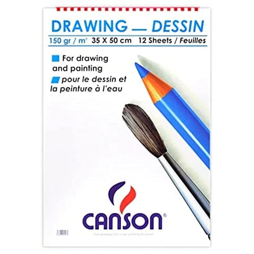 Canson sketchbook 12 sheets 150gsm / 35x50 b3 / white Art media paper