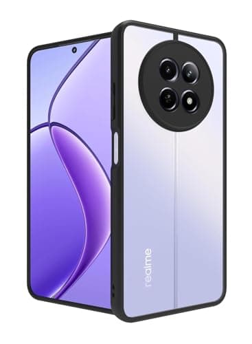 Case for Realme 12 (5G) / Realme 12X Case Lightweight Hybrid PC and TPU Shockproof Protective Case Cover Camera Protector (Realme 12X), Clear