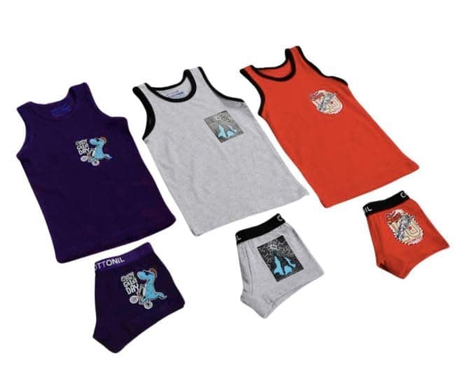 Cottonil Boys Cottonil Set Of 3 Turbo Sets ( Boxer + Tank Top ) For Boys Apparel