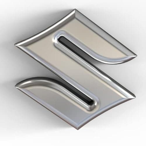 KaberEgypt 3D Car Logo Emblem Sticker Decal 3D Silver Color 8cm * 8cm Tag Fit Compatible with Suzuki Alto and Some Other Models Vehicle emblem