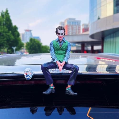 TESTTEE Jokers Car Accessories Clown Office Home Ornament, Desktop Display Figure, Desk Ornament; Innovative Birthday Gift, Private Collection (2 Styles for Indoor Display and Outdoor Display) Figurine