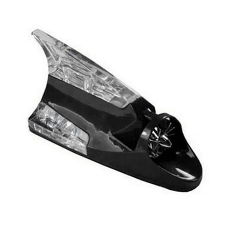 Ariel Antenna Antna Shark Fin Illuminated Car Wind Power Car Rear Roof Flash Lamp (Black in Transparent, 1 Piece, Code:9932) by KaberTrade
