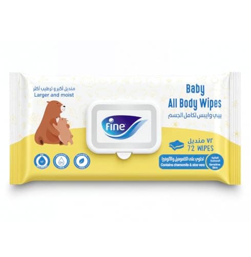 Fine Baby All Body Wipes 72 Sheets Skin cleaning wipe