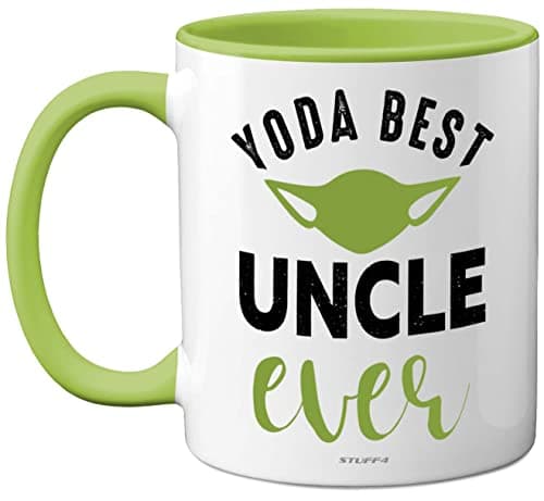 Stuff4 Yoda Best Mug - Fathers Day Mug Gifts, Uncle Birthday, Christmas, 11oz Ceramic Dishwasher Safe Coffe Mugs Cup, Uncles Gifts from Nephew Niece, Cute Mugs, Funny Mugs, Made in UK Drinking cup