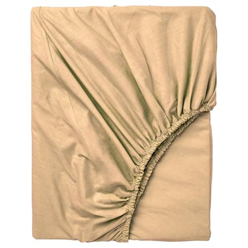 Hotel Collection Bedsheet Set, White, Polycotton, 3 Pieces (Beige, King 180x200, Fitted bed sheet set) Bed linen set