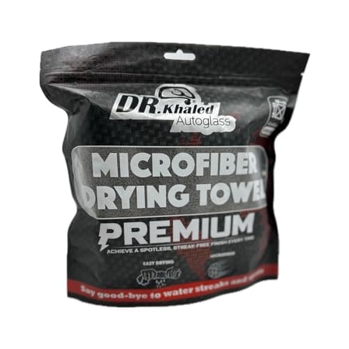 Dr Khaled Autoglass Microfiber Car Cleaning Towel, Grey