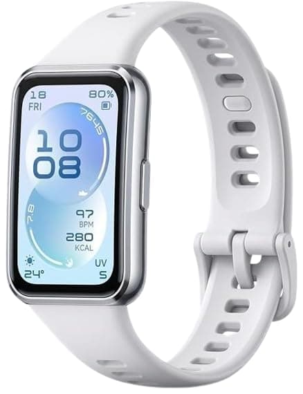 Silicone Strap Compatible with Huawei Band 11 & 11 Pro, White Watch band