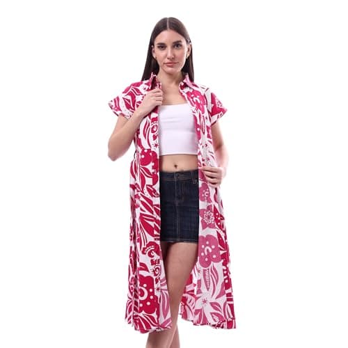 Andora womens Floral Printed Short Sleeves Dress