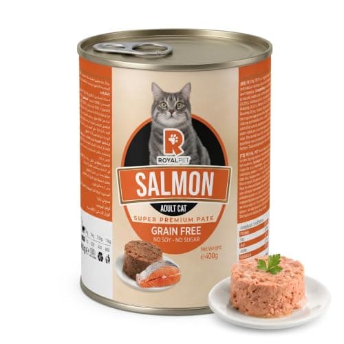 Royal Pet Premium Wet Cat Food Pate Grain Free Complete Food 400g (Salmon) | Delicious Cat Taste