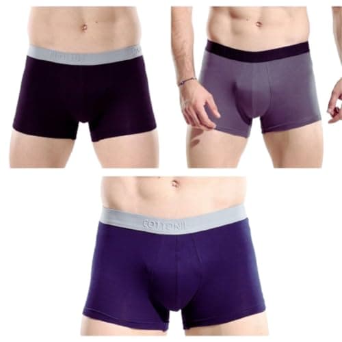 Cottonil set of 3 Boxer Plain for Men - Multicolor Underpants