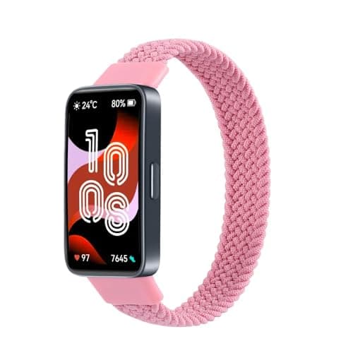Braided Strap Compatible with for Huawei Band 9/8 Replacement Watchband, Woven Nylon Elastic Loop Stretchy Band with Huawei Band 8/9 Medium Size Cellular phone case