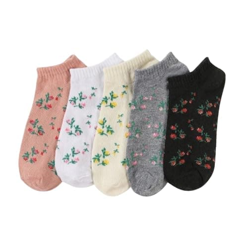 6 Piece Soft Cotton Women Socks Set | Comfortable Lightweight Women Socks for Home and Outdoor One Size m