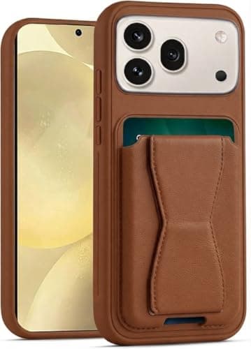 Case Leather Featuring Wallet Design With(Compatible With Honor 600 Pro) Card Holder Shock-Resistant TPU Frame And Synthetic Leather Kickstand That Offers Elegant Look And Comfortable Grip (Brown) Cellular phone case