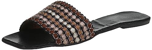 OX womens OX Faux Leather Slides For women OX0011 Slipper Sandal
