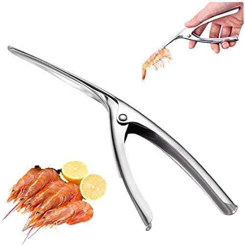 Stainless Steel Shrimp Prawn Deveiner and Cleaner - Portable Seafood Peeler for Lobster, Crawfish Bladed food peeler