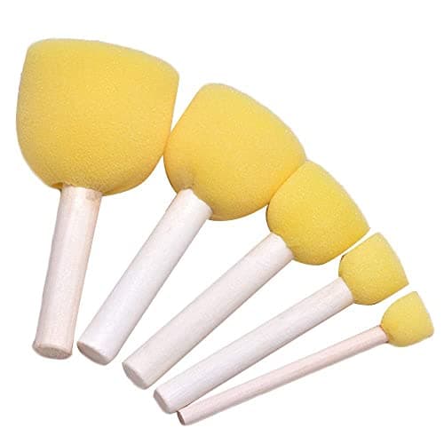 Catalitek Sponge Brush Set Yellow 5 Pieces Utility sponge