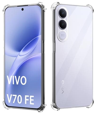 GIOPUEY Case Compatible with Vivo V70 FE, Ultra-thin TPU Case, Air Mattress Protection, Anti-Shock – Transparent Phone accessory