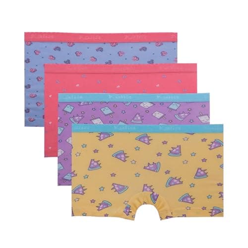 Kalia Pack of 4 Printed Cotton Hot Shorts Underwear for Girls Underpants