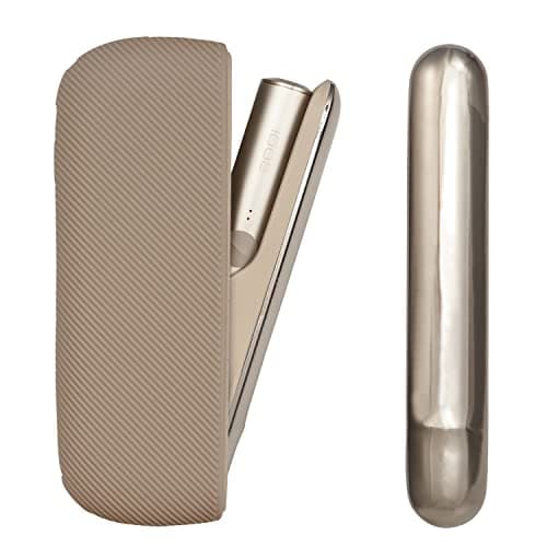 2-in-1 Set Protective Case Cover + Side Cover for IQOS ILUMA/ILUMA i, Silikon Accessories (Light Coffee) Portable electronic device cover