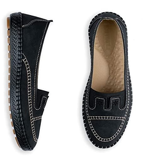 Florence 9614 Women's Casual Hand Made Flat Leather Shoes