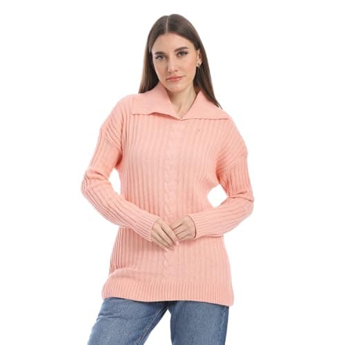 CAESAR Womens women wool plain pullover with collar and multidesign women wool plain pullover with collar and multidesign Sweater