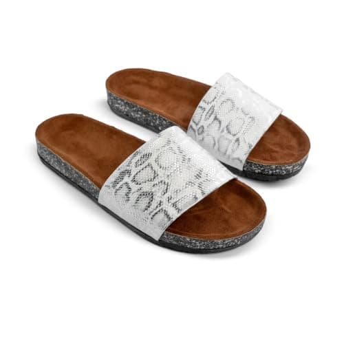 Flat Slipper For Women Embossed Leather Accessory