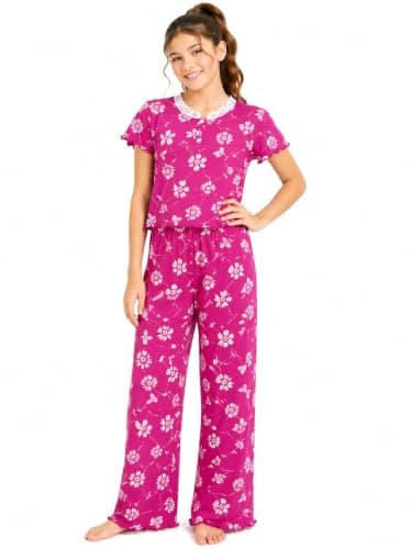 CAESAR Girls Girls' two-piece pajama set with prints Girls' two-piece pajama set with prints Outerwear