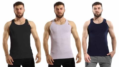 Cottonil Mens Cottonil set of 3 Stretch Tank top for Men Modern (pack of 3) Shirt