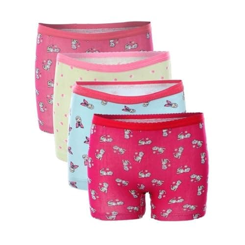 Karma Pack of 4 Printed Cotton Hot Shorts Underwear for Girls Underpants
