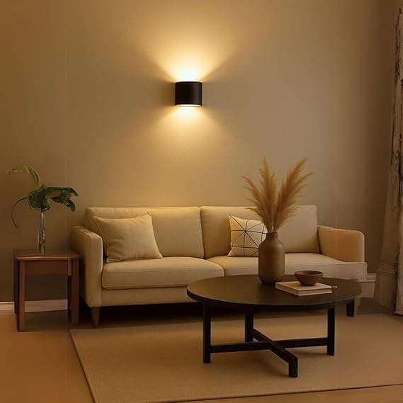 Modern LED Wall Mounted Updown, Light 3000K, Black (2 Watt, 1 Piece) Light fixture