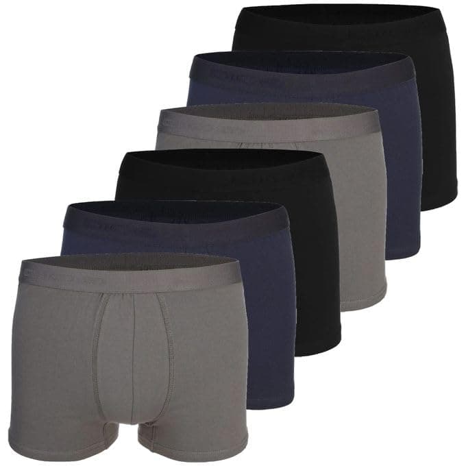 Dice Pack of 6 Basic Comfort Cotton Boxer Underwear for Men Underpants