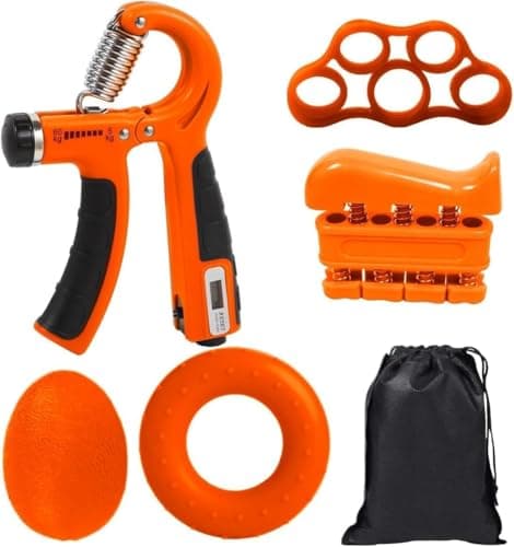 Hand Grip Exerciser, Adjustable Hand Gripper And Forearm Exerciser, Finger Strength Trainer And Wrist Strengthener, 5 Pcs Set For Strength And Rehabilitation