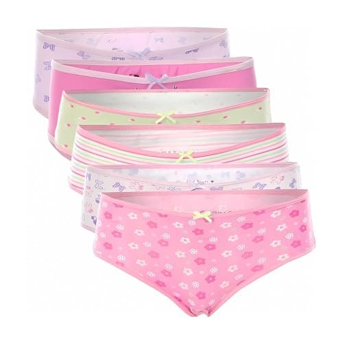 Kalia Pack of 6 Printed Cotton Brief Panties for Girls Underpants