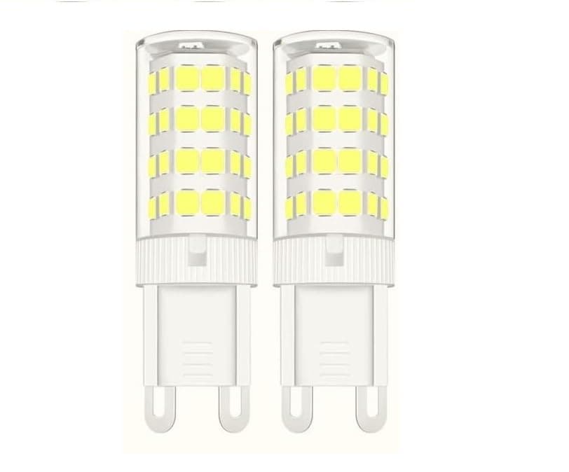 G9 Bulb 2pcs LED Bulbs, Bright White Equivalent to 50W Halogen, G9 Bulb AC 220-240V Flicker Free Non-Dimmable Energy Saving Bulbs for Bedroom, Living Room, Office… Light bulb