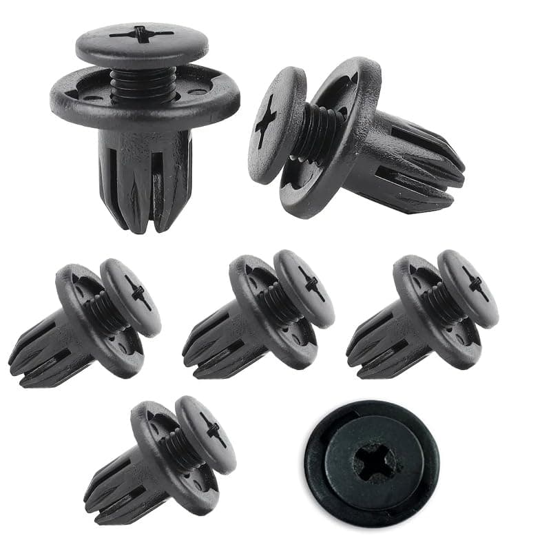 KaberMisr 2020 Plastic Car Retainer Rivet Clips Car Clips Bumper Clips Universal Fit for Most Cars (100 Pieces, Black, Code:4424) Mechanical fasteners