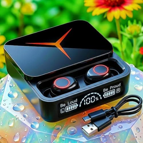 Earbuds M90 TWS Wireless Earbuds | LED Digital Display and Reverse Charging | Digital LED Charging Level, Touch Control, Power Bank Emergency, HD Audio, Modern Design Headphones