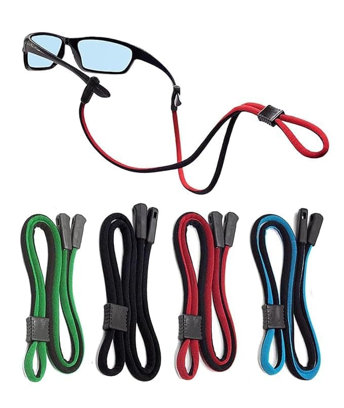 4PCS Eyeglasses String Holder Strap, Anti-slip Eye Glasses Holder Around Neck Chains Straps Adjustable, Eyeglass Chains Women Man(Blue, Red, Black, Green) Body strap