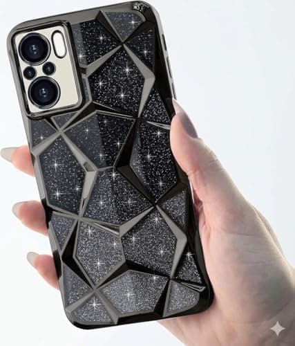 Compatible With (Redmi Note 10) Case Plating Bling Gradient Glitter Clear Cover Soft TPU Silicone Cute Camera Protection Shockproof Back For Women Girls Case. (Black) Cellular phone case